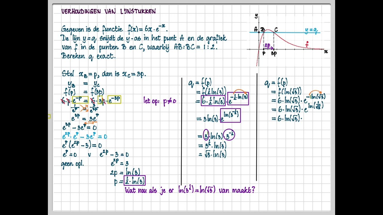 Vwo B 15.1 A - Verhoudingen Van Lijnstukken - YouTube