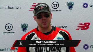 2018 MLL CHAMPIONSHIP GAME MVP MATT KAVANAGH