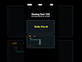 Glowing Text CSS: SECRET Technique for Stunning Text Effects (INSTANTLY!) | 2025 #cssshorts #css