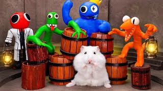 If Hamster Was In Rainbow Friends With All Monsters 🐹 Hamster Maze In Real Life