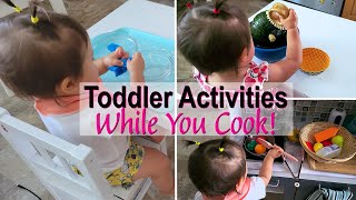 SCREEN FREE TODDLER ACTIVITIES So You Can Cook in the Kitchen! 👩‍🍳🍴 Montessori At Home Activities!