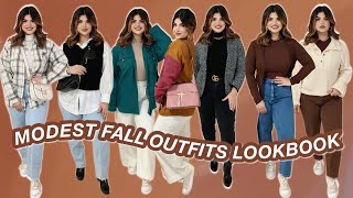 MODEST FALL OUTFIT IDEAS *midsize/curvy* | fall lookbook 🍂