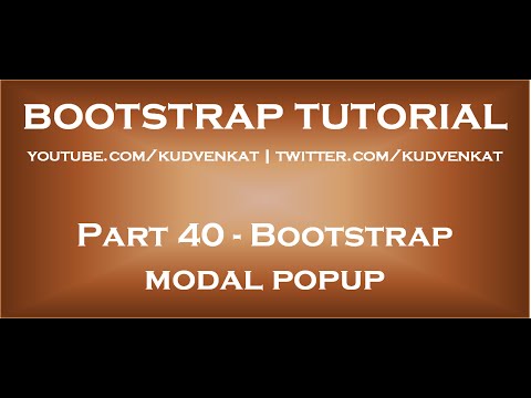 Bootstrap modal popup Bootstrap modal popup