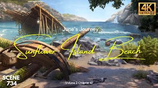 June's Journey Scene 734 Vol 2 Ch 47 Sunflower Island Beach 4K *Full Mastered Scene* 4K