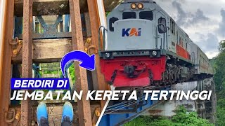 SENSASI BERDIRI DI JEMBATAN KERETA TERTINGGI‼️Lihat Kereta Lewat Jembatan Terpanjang dan Tertinggi