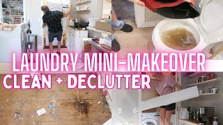 LAUNDRY ROOM MINI MAKEOVER + DECLUTTERING