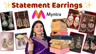 Wedding Wear Statement Earrings ✨ From MYNTRA || Myntra Jewellery Haul 🎀🌸