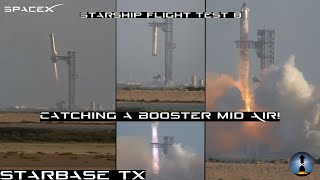 Remote Camera View of Starship Flight Test 8 Launch and Catch!