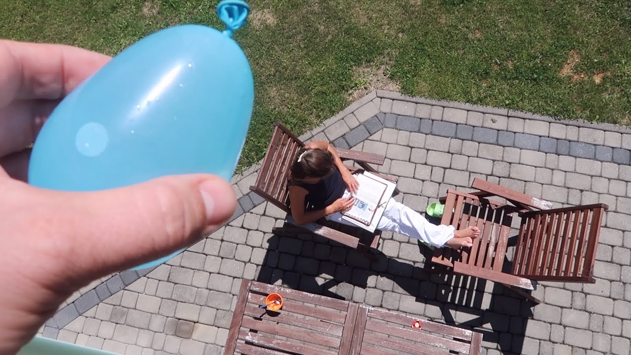 Falling Water Balloon Prank Youtube