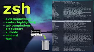 zsh - create a minimal config (autosuggestions, syntax highlighting etc..) no oh-my-zsh required