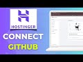 How to Connect Hostinger with Github