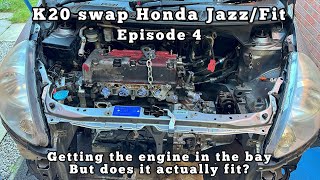 K20 swap Honda Fit/Jazz, Engine bay prep, Episode 4