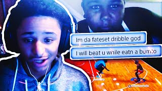 FAT SQUEAKER DRIBBLE GOD LOOKS LIKE A TWINKIE 😂TRASH TALKER GETS 21-0 AFTER DISSING ME NBA 2K19😱