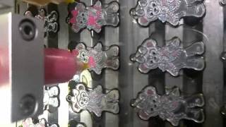 how to inject paint on metal cartoon keychain Weldo video 38