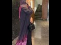 Wholesale Muslim Ombre Printed Chiffon Open Abaya with Matching hijab scarf set