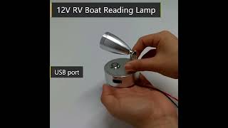 12V 24V CCT Color Dimming LED Reading Light with USB for RV  #livinglightrv #pucklight #camplight