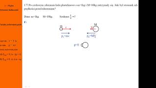 177 Fizyka. Czołowe zderzenie kul plastelinowych. Pęd stały. Popęd siły