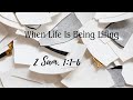 When Life Is Being Lifing. Pastor Ervin D. Powell. New Vision Church NC 11/03/24