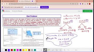 Linear Programming : Diet Problem, Allocation Problem, Manufacturing Problem