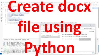 How to create or update your DOCX (document) files programmatically in windows OS using Python code?