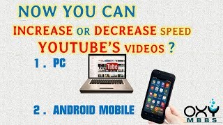 Now you can change speed of youtube's videos on your MOBILE directly