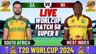 West Indies vs South Africa Match Live | Live Score & Commentary | WI vs SA T20 World Cup Match Live