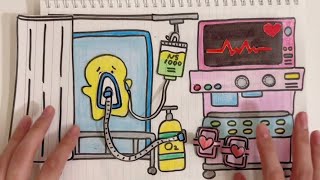 [💸paperdiy💸] Paper Hospital & Medical kit tutorial 병원 종이놀이 Asmr
