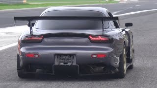 RE Amemiya FD3S Mazda RX-7 LOUD BANG \u0026 Accelerations! - Twin Turbo 13B Rotary Engine Sound!