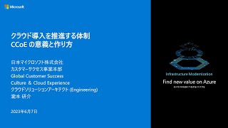 クラウド導入を推進する体制 CCoE の意義と作り方 - cafbc07 | 日本マイクロソフト