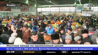 В Атырау на прилавках магазинов продают овощи, выращенные в местной теплице