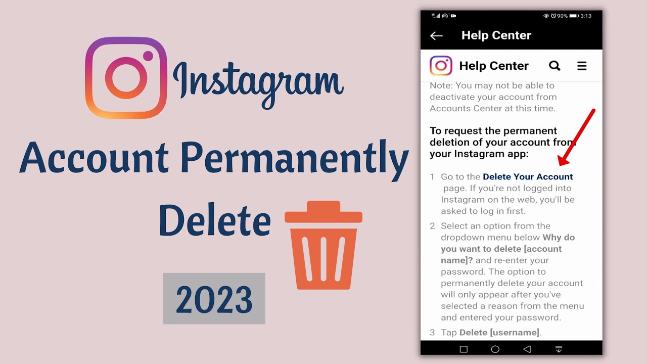 How To Delete Instagram Account Permanently 2023 | Delete Instagram ...