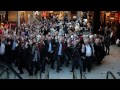 Flashmob in Stockholm. 150 people singing Euphoria in the middle of a shopping mall