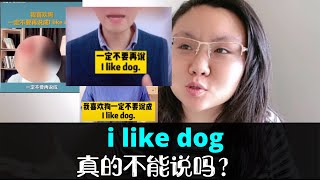 抖音英语教师之i like dog真的不能说吗？