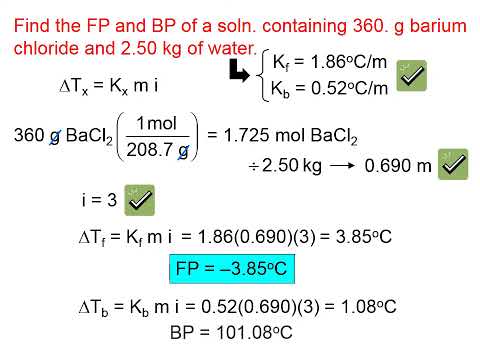 What is the freezing point of barium chloride?