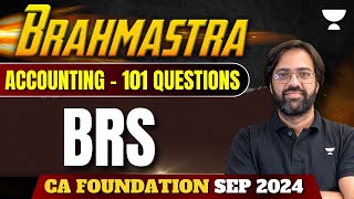 BRS | Accounting 101 Question Series | Brahmastra | CA Foundation Sep 2024 | CA Rakesh Kalra