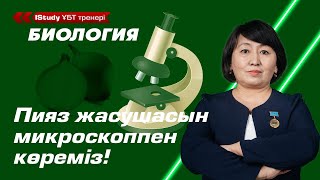 Микроскоп құрылысы. Пияз жасушасын микроскоппен көреміз! | Ұбт Биология 2021.