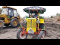 hindustan hwd 50 tractor fully loaded by jcb 3dx machine hindustan tractor