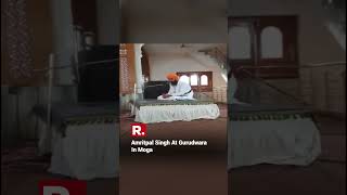 Visuals Of Khalistan sympathiser Amritpal Singh At Gurudwara In Moga Before His Arrest | #shorts