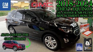 2018- 2024 Chevy Equinox & GMC Terrain Oil Change & Air Filter Replacement How-To