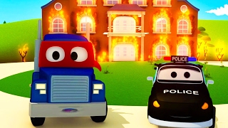 The Car Patrol: fire truck and police car Supertruck needs help! in Car City 🔥🔥 Cars cartoons