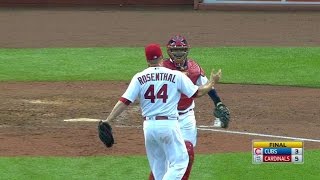 CHC@STL: Rosenthal fans side, nets 100th career save