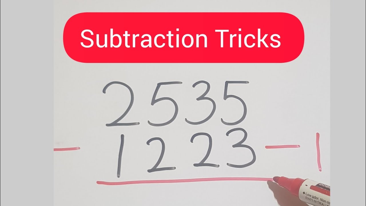 Subtraction Tricks Made Easy Subtractiontricks Subtraction