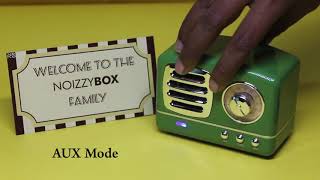 Noizzy Box unboxing XS Prime Retro Vintage Portable Bluetooth Speaker with USB, TF Card, AUX