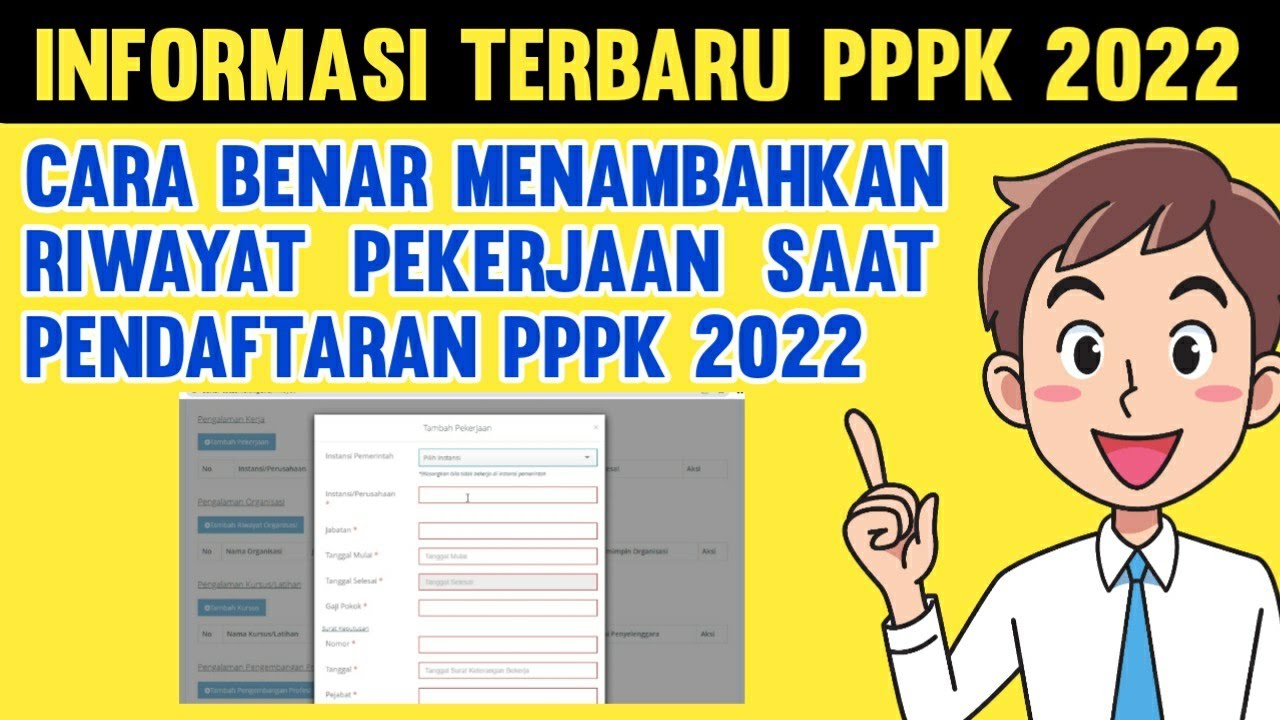 🔴 Cara Benar Menambahkan Riwayat Pekerjaan Saat Pendaftaran PPPK 2022 ...