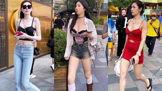 街拍性感美女，靚麗動人，風情萬種 / China 2024 Street Beauty Girl #25-1