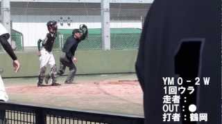 【草野球_YM】2012/3/20 杉並都春1回戦 1回ウラ