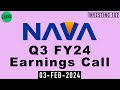 Nava Limited Q3 FY24 Earnings Call | Nava Limited FY24 Q3 Results