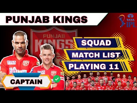 IPL Auction 2024 | Punjab Kings Team Final Squad | PBKS Team Full Squad ...