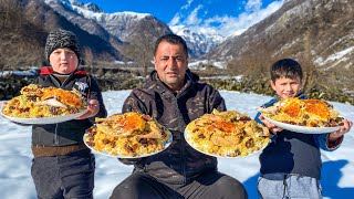 RECIPE FOR TRADITIONAL AZERBAIJANI PILAF! REAL VILLAGE CUISINE! NO TALK