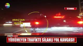 Yürümeyen trafikte silahlı yol kavgası!